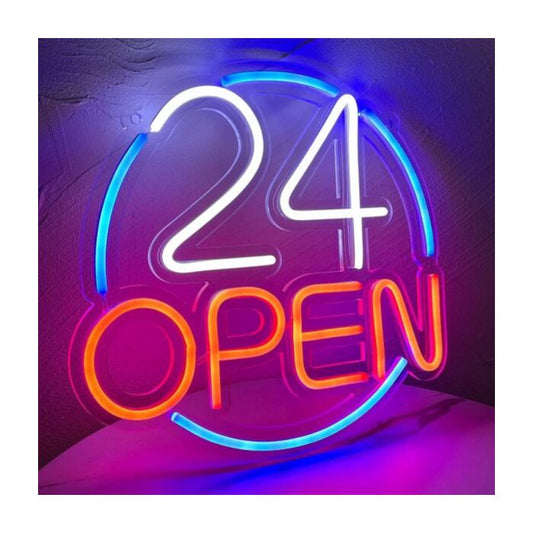 24 Hours Open Open Sign Led Custom Neon Sign