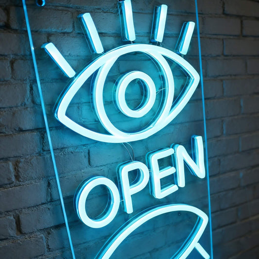 Eyes Open Eyes Shut Led Custom Neon Sign