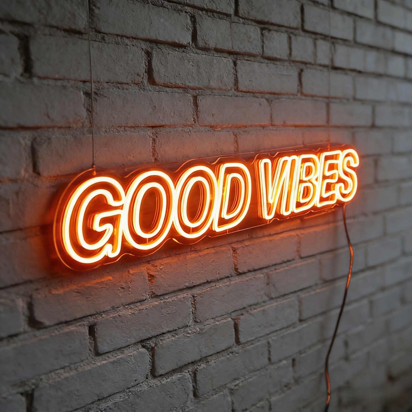 Good Vibes Outline Font LED Neon Sign