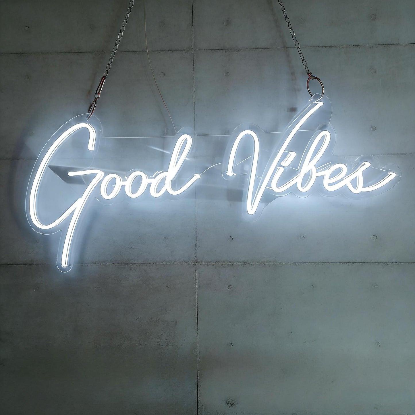 Good Vibes Script LED Neon Sign