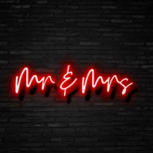 Mr & Mrs Led Custom Neon Sign