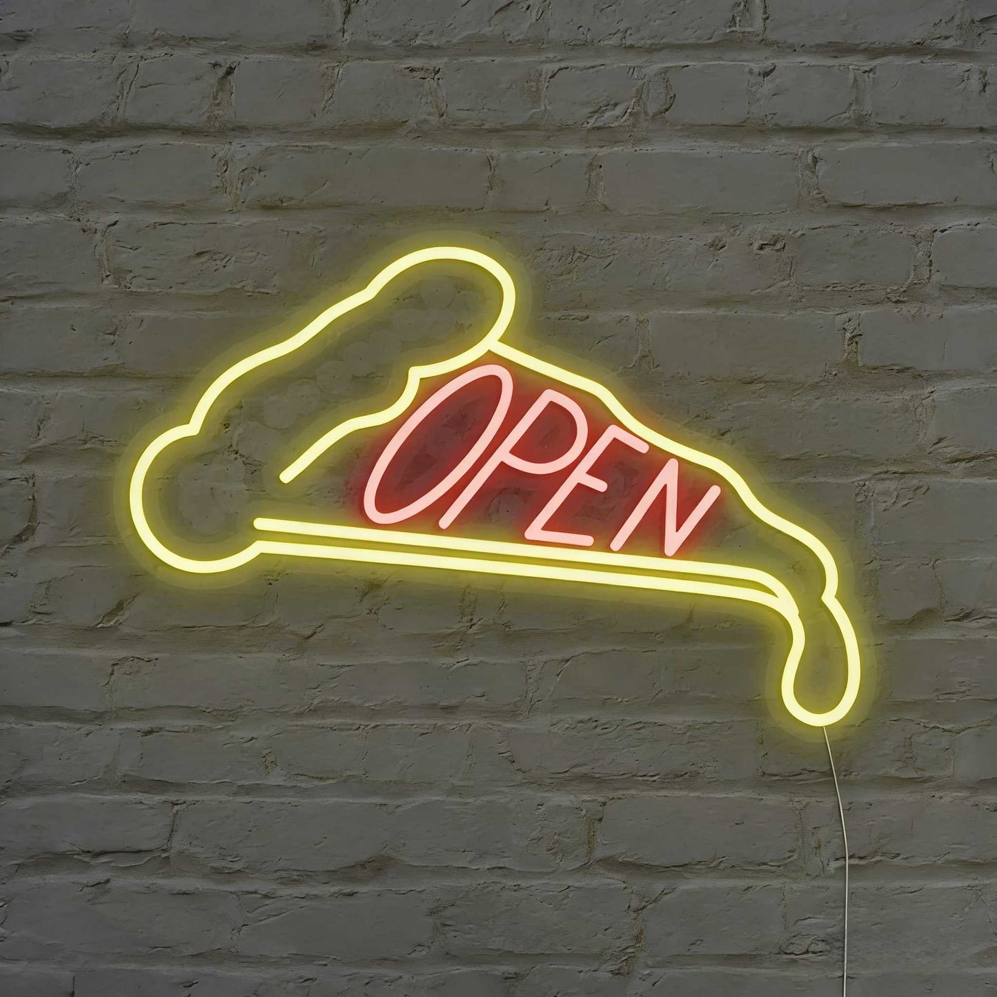Enseigne lumineuse LED néon "Pizza Ouvert"