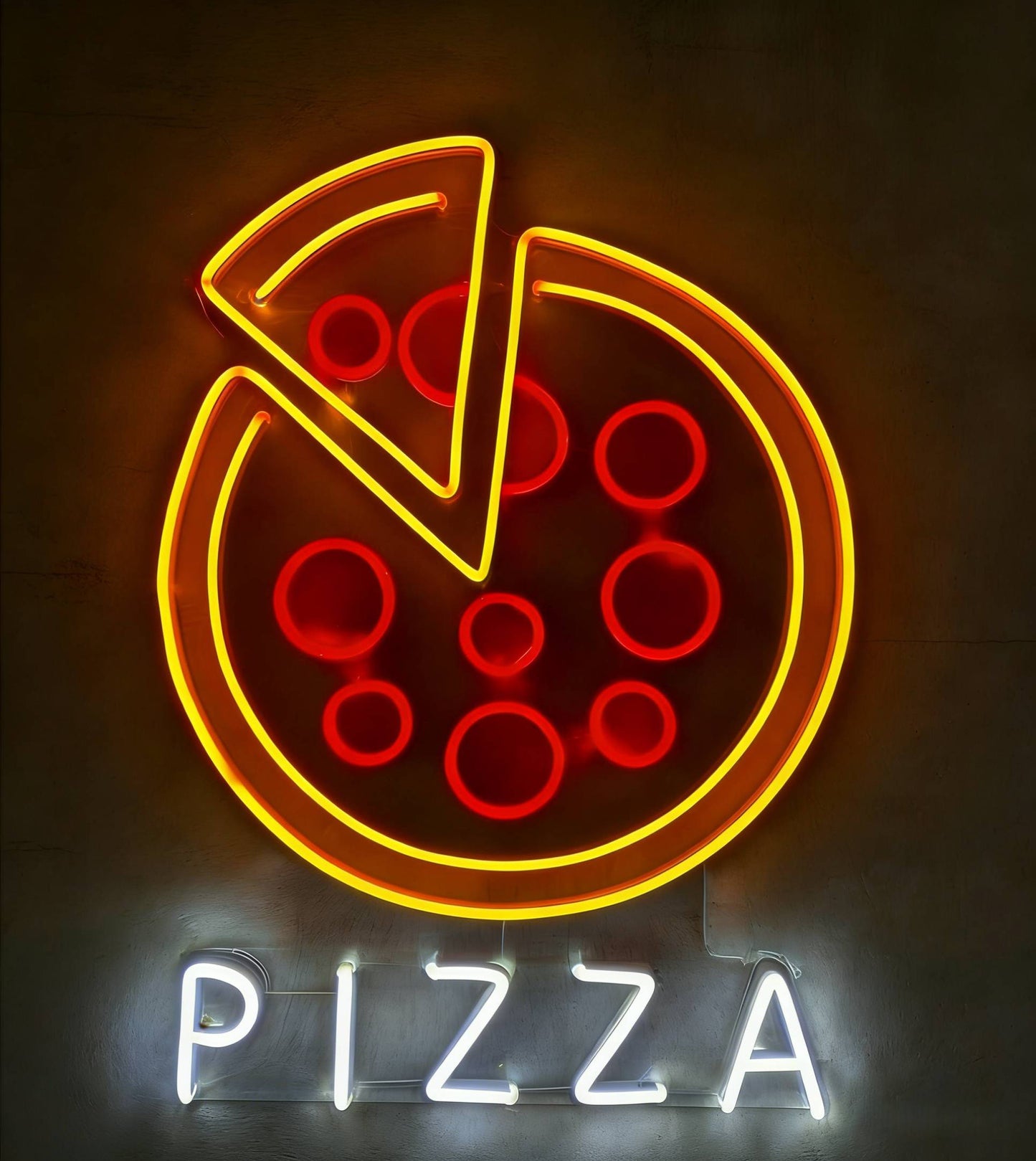 Enseigne néon LED Pizza Tranchée