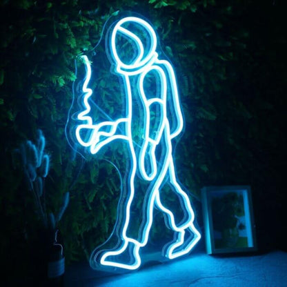 Astronaut With Coffee Led Custom Neon Sign