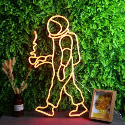 Astronaut With Coffee Led Custom Neon Sign