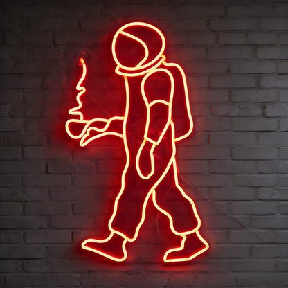 Astronaut With Coffee Led Custom Neon Sign