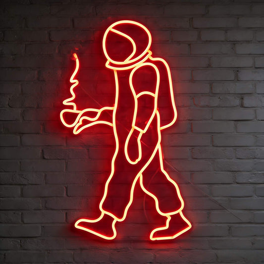 Astronaut With Coffee Led Custom Neon Sign