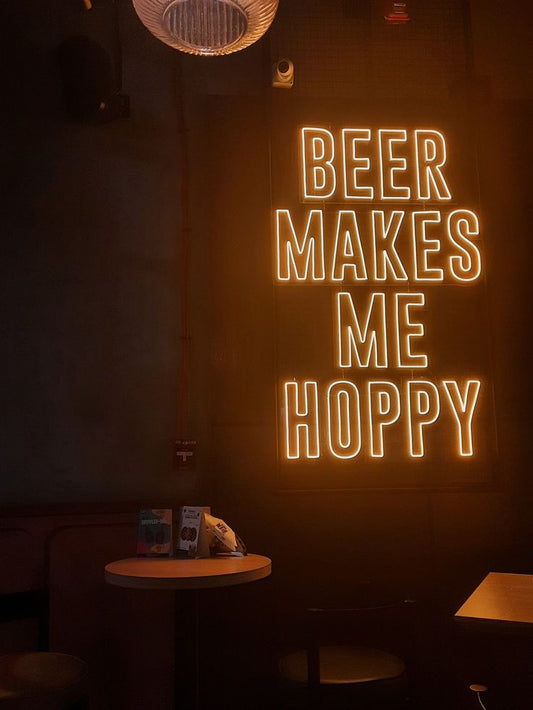 Beer Makes Me Hoppy LED Neon Sign