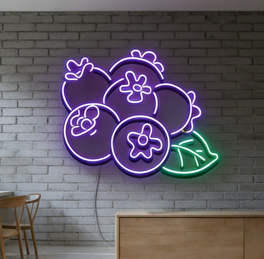 Blueberry Led Custom Neon Sign
