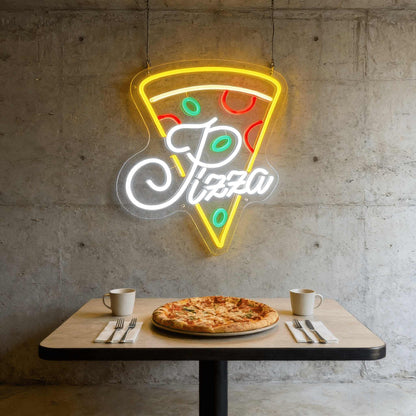 Enseigne lumineuse LED Néon Pizza colorée pour Pizzeria