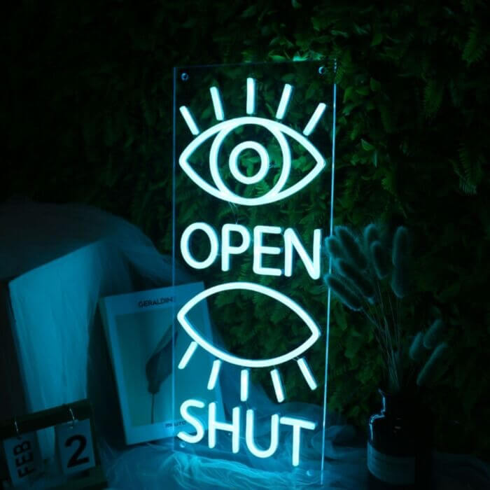 Eyes Open Eyes Shut Led Custom Neon Sign