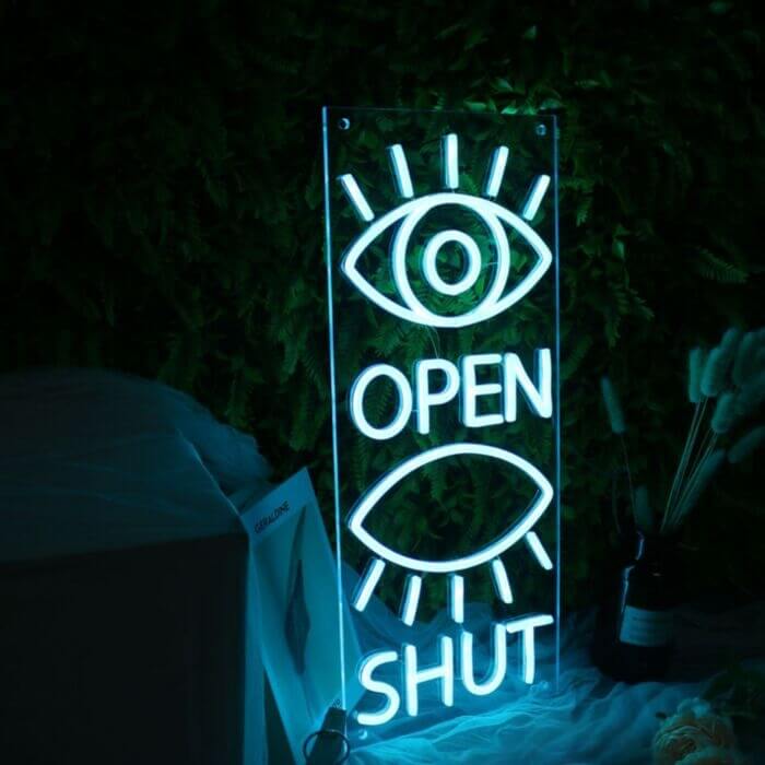 Eyes Open Eyes Shut Led Custom Neon Sign