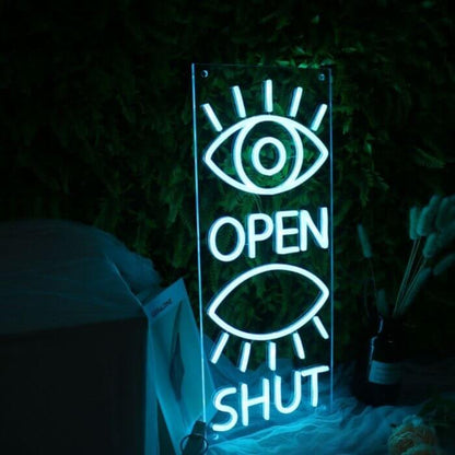 Eyes Open Eyes Shut Led Custom Neon Sign