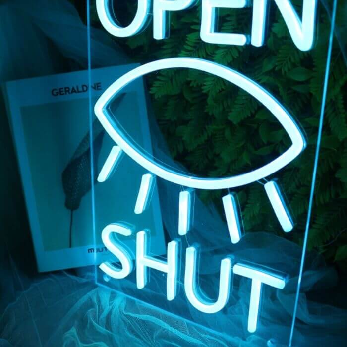 Eyes Open Eyes Shut Led Custom Neon Sign