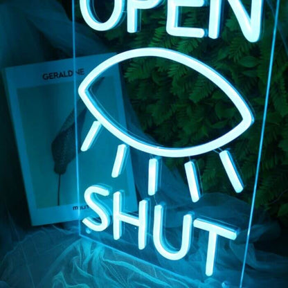 Eyes Open Eyes Shut Led Custom Neon Sign