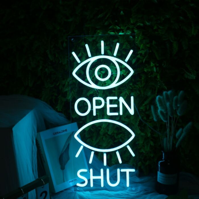 Eyes Open Eyes Shut Led Custom Neon Sign