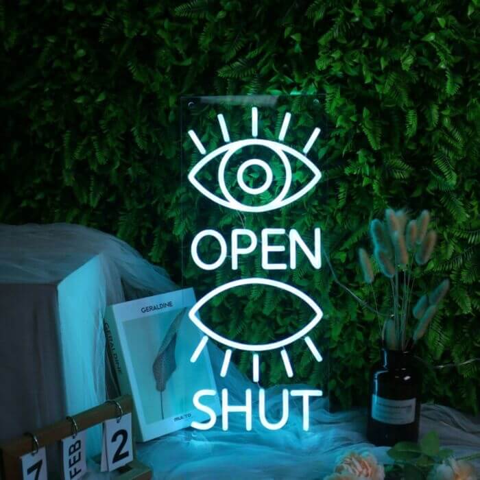 Eyes Open Eyes Shut Led Custom Neon Sign