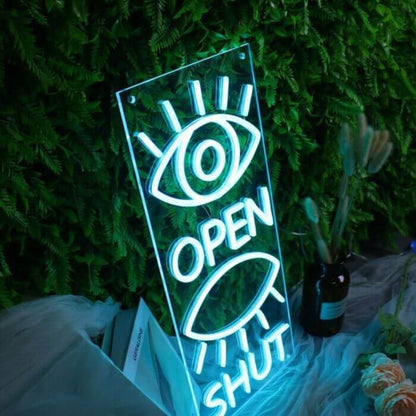 Eyes Open Eyes Shut Led Custom Neon Sign
