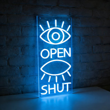 Eyes Open Eyes Shut Led Custom Neon Sign