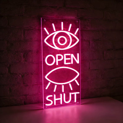 Eyes Open Eyes Shut Led Custom Neon Sign