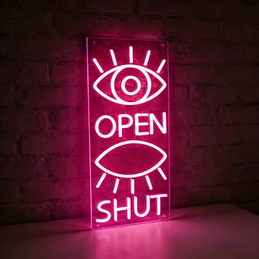 Eyes Open Eyes Shut Led Custom Neon Sign