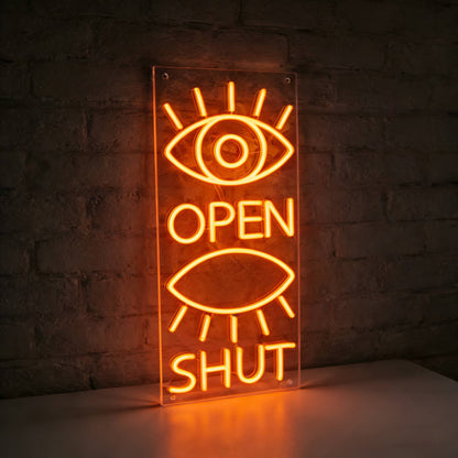 Eyes Open Eyes Shut Led Custom Neon Sign