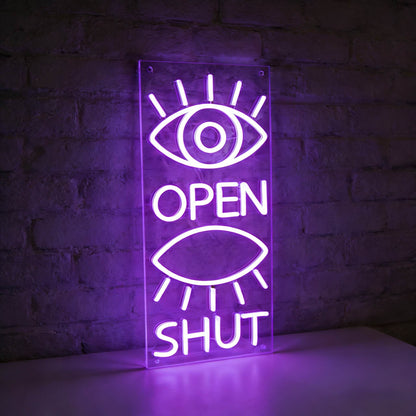Eyes Open Eyes Shut Led Custom Neon Sign