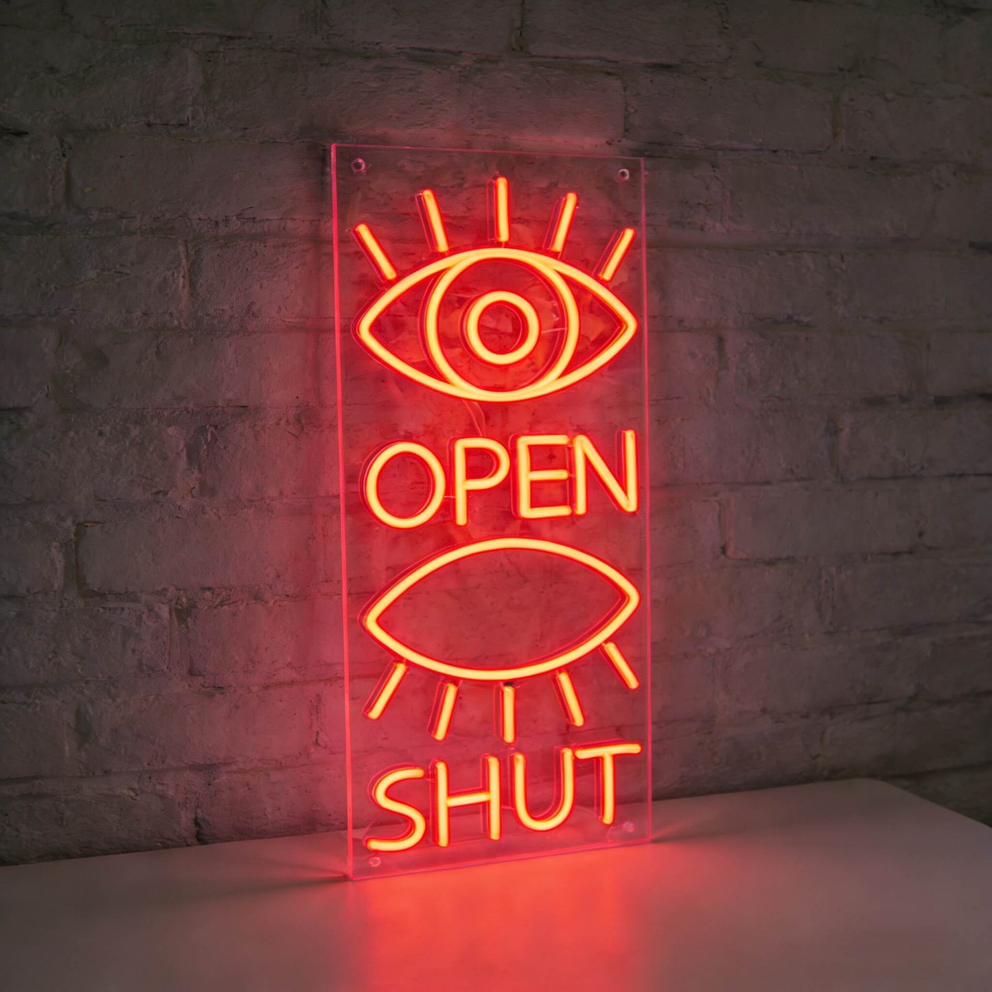 Eyes Open Eyes Shut Led Custom Neon Sign