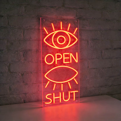 Eyes Open Eyes Shut Led Custom Neon Sign