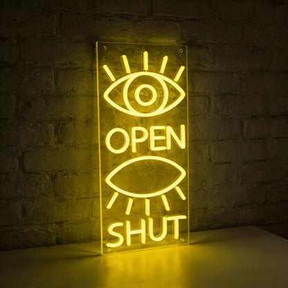Eyes Open Eyes Shut Led Custom Neon Sign