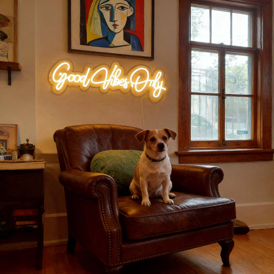 Good Vibes Only Handwriting LED Neon Sign