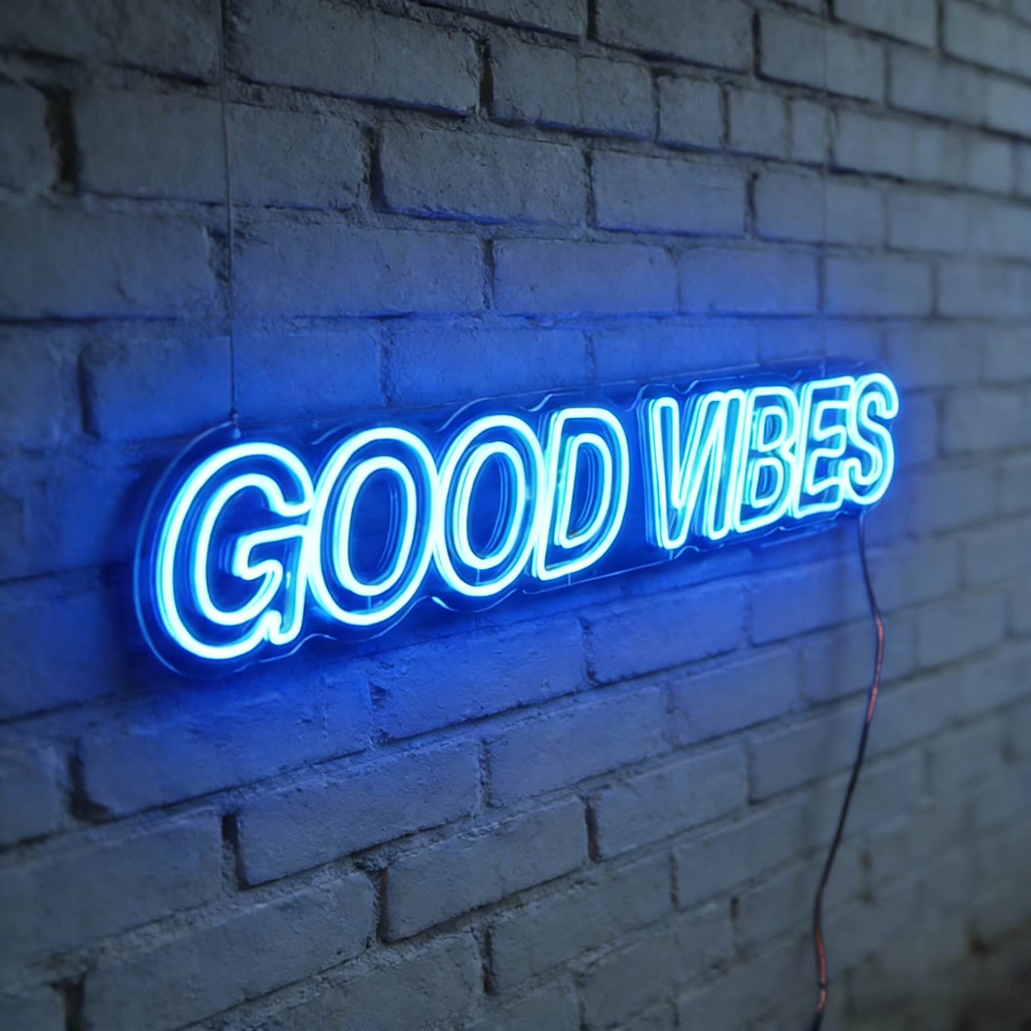 Good Vibes Outline Font LED Neon Sign