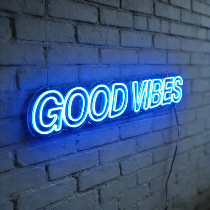 Good Vibes Outline Font LED Neon Sign