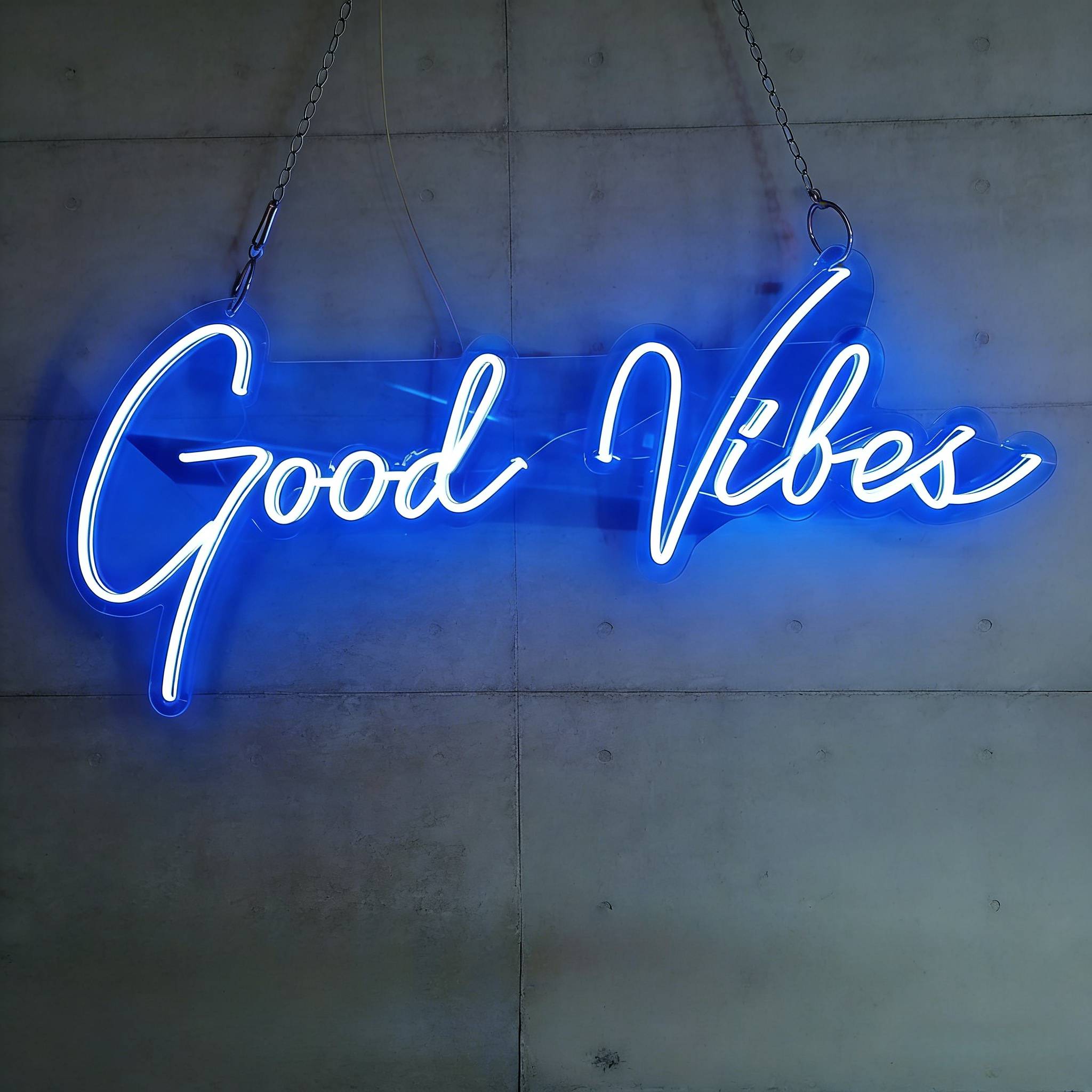 Good Vibes Script LED Neon Sign – goodvibeneon