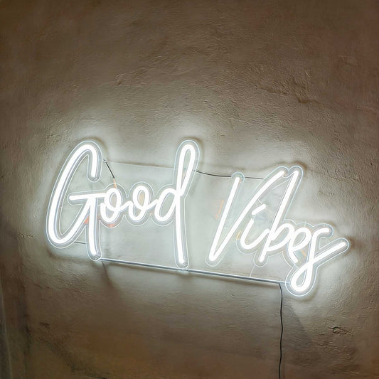 Good Vibes Script V1 LED Neon Sign