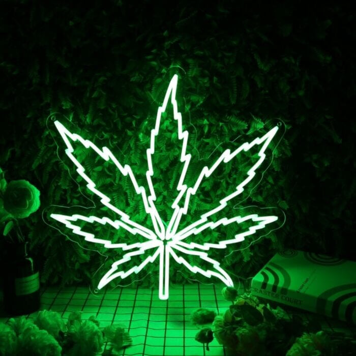 Green Leaf Led Custom Neon Sign