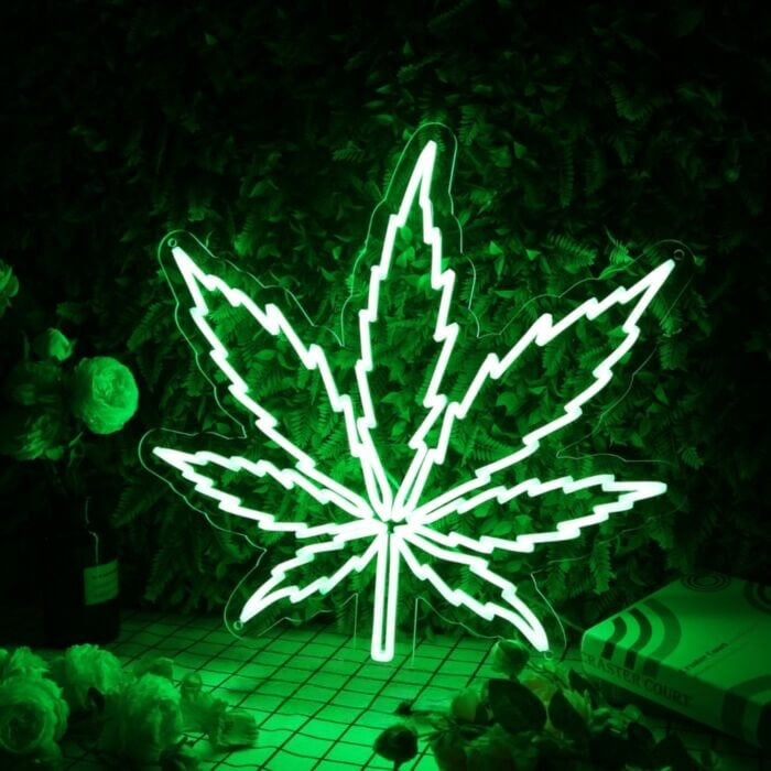 Green Leaf Led Custom Neon Sign