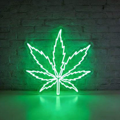 Green Leaf Led Custom Neon Sign
