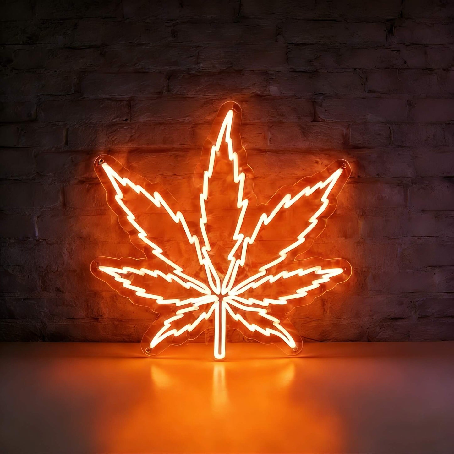 Green Leaf Led Custom Neon Sign