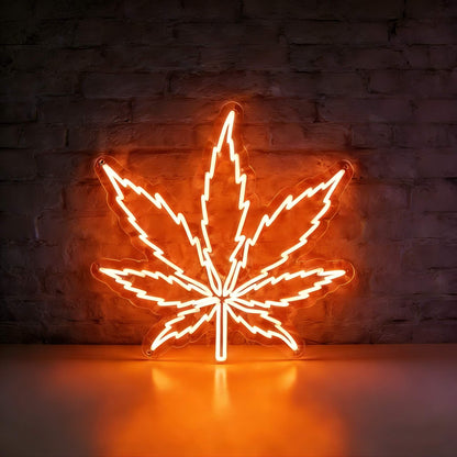 Green Leaf Led Custom Neon Sign
