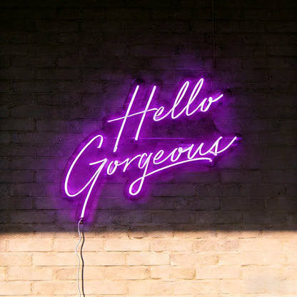 Hello Gorgeous V1 Led Custom Neon Sign
