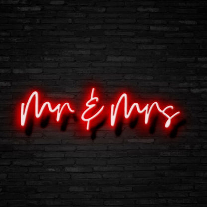 Mr & Mrs Led Custom Neon Sign