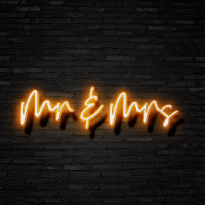 Mr & Mrs Led Custom Neon Sign