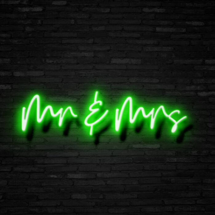 Mr & Mrs Led Custom Neon Sign