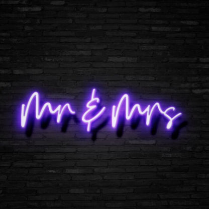 Mr & Mrs Led Custom Neon Sign
