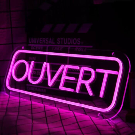 Ouvert Open Sign Led Custom Neon Sign