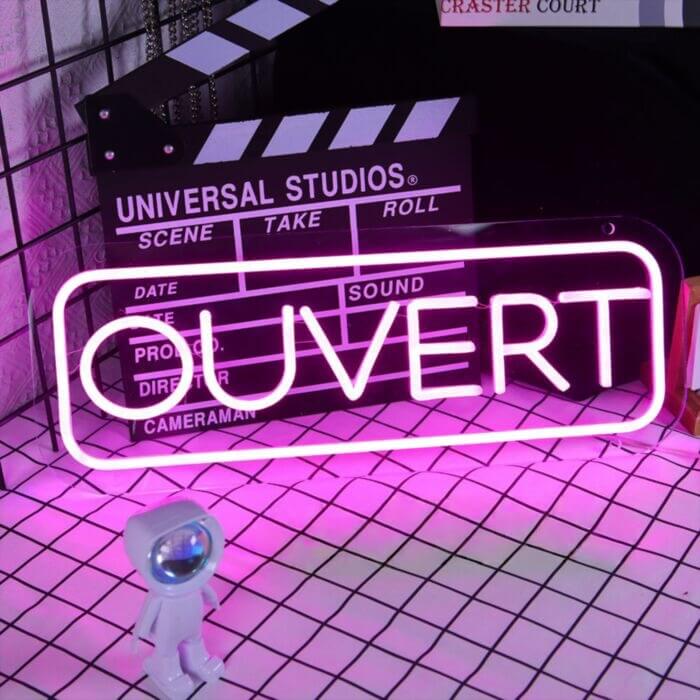 Ouvert Open Sign Led Custom Neon Sign