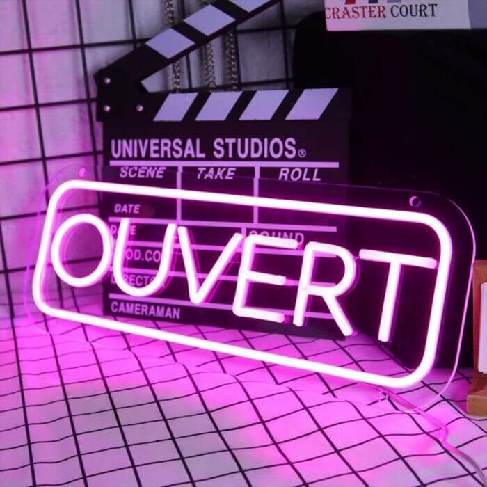 Ouvert Open Sign Led Custom Neon Sign