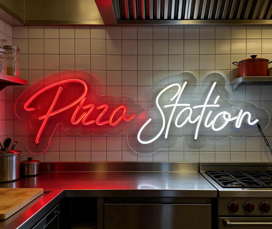 Pizza Station LED Neon Sign