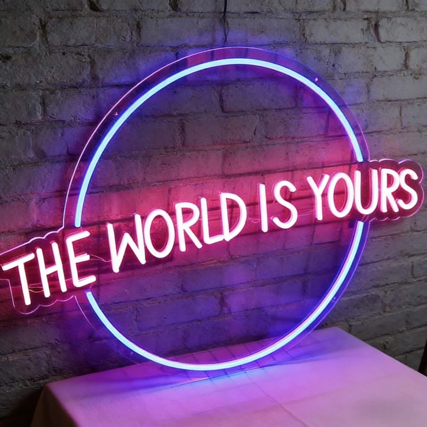 The World Is Yours Led Custom Neon Sign